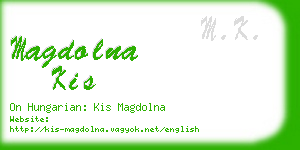 magdolna kis business card